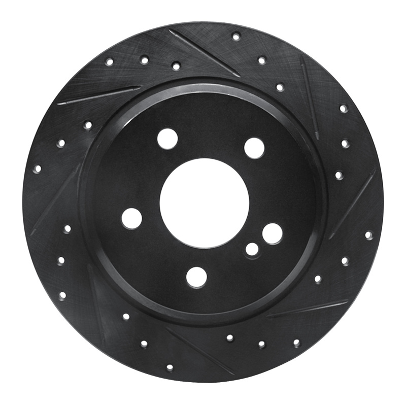 Mercedes-Benz E280 Brake Rotor (1) - Rear Right - R1 Concepts - Drilled & Slotted - Black - `03-`16 Mercedes-Benz E280 Brake Rotor (1) - Rear Right - R1 Concepts - Drilled & Slotted - Black - `03-`16